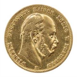 Prussia Wilhelm I 18740 gold ten mark coin