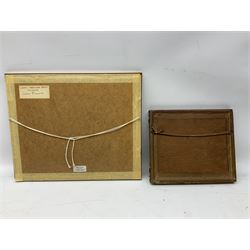 John Bullock (British 20th Century) 'North Yorkshire Beach', Gouache signed title verso, together with 19th Century colour print (2)