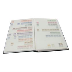 Extensive and well-annotated collection of Great Britain and World Queen Victoria and later stamps, including Queen Victoria penny black with faint red MX cancel, 1840 two pence blue, embossed issues, QV one pound brown lilac, QV one pound green, King Edward VII one pound green, numerous King George V seahorses, 1929 Postal Union Congress one pound, unused, King George VI 1939-48 mint set of six including ten shillings dark blue, Cape of Good Hope triangles, further Commonwealth issues, etc