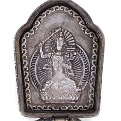 Pair of Tibetan prayer boxes, H5cm