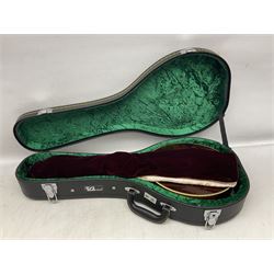 Eastman eight-string mandolin model MD504, serial no.140435406, L66cm; in TGI hard carrying case; together with case of instructional CDs