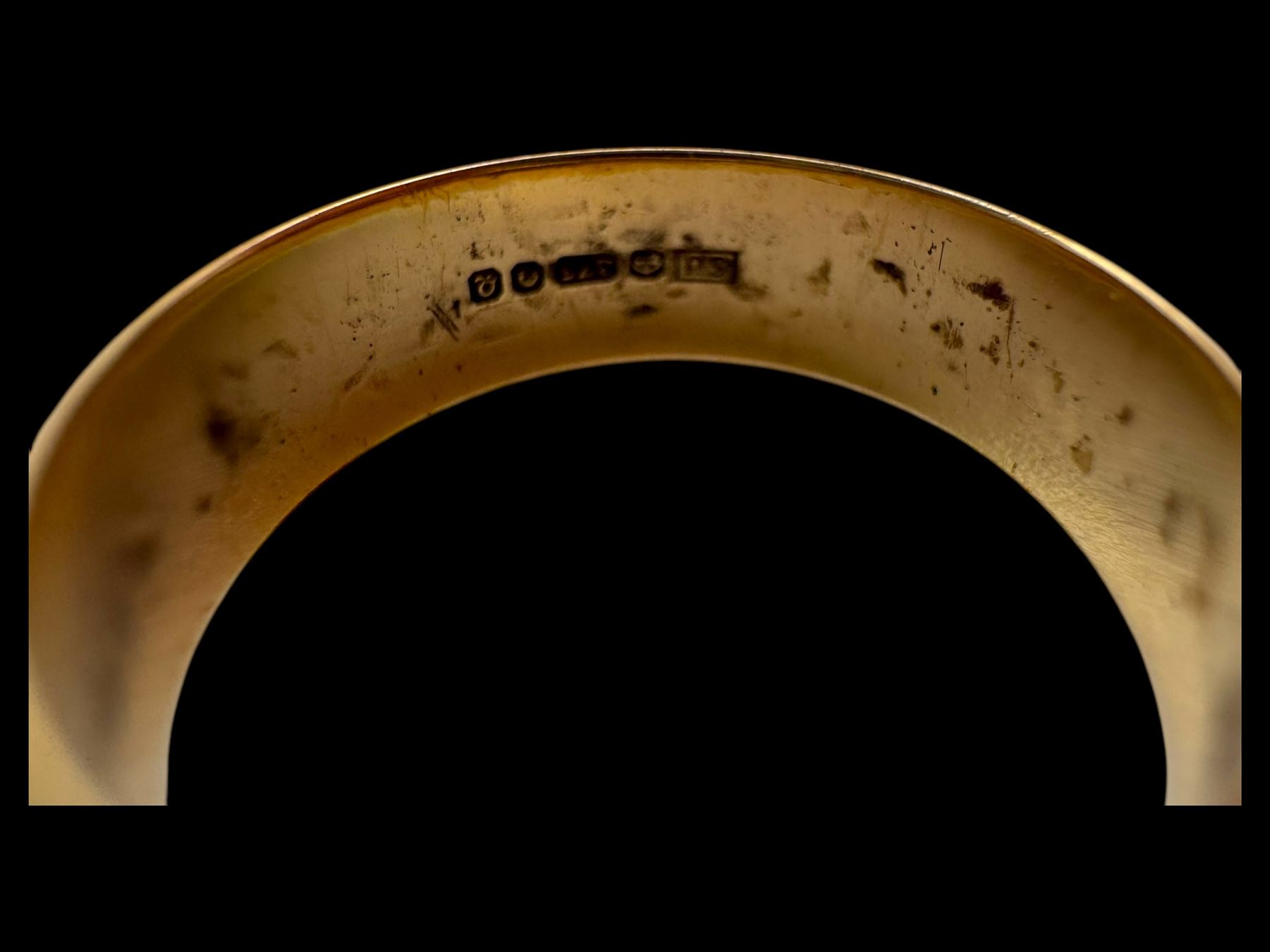 22ct gold wedding band and a 9ct gold wedding band, both hallmarked