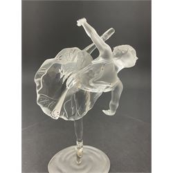 Three Swarovski figures, comprising flamenco dancer, female dancer with certificate and ballerina, tallest H21cm  