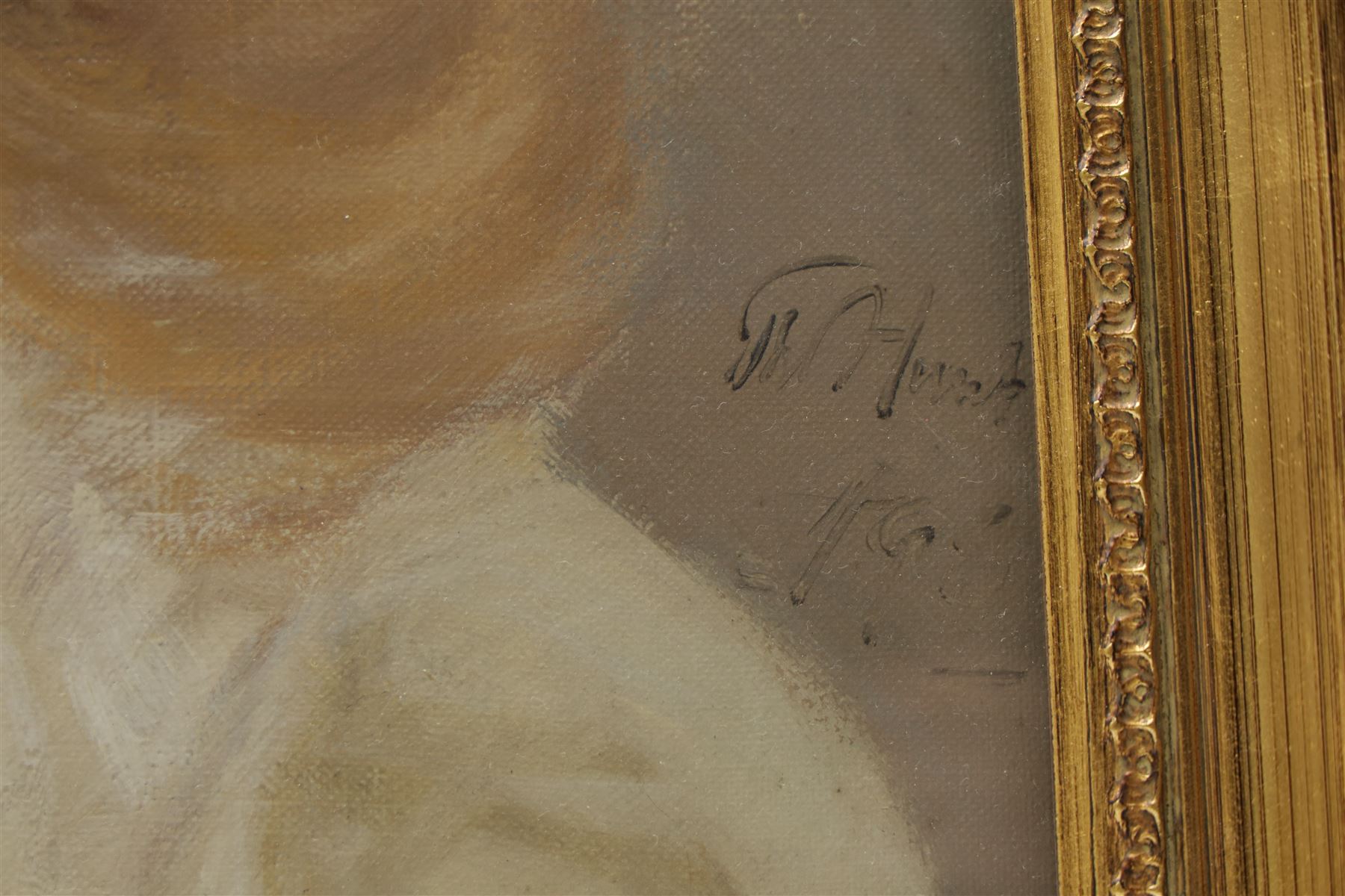 English School (Mid-20th century): Portrait of 'Christina May Wilson Daughter of Dr AD Wilson - Killin Perthshire', oil on canvas indistinctly signed and dated, titled verso 49.5cm x 39cm