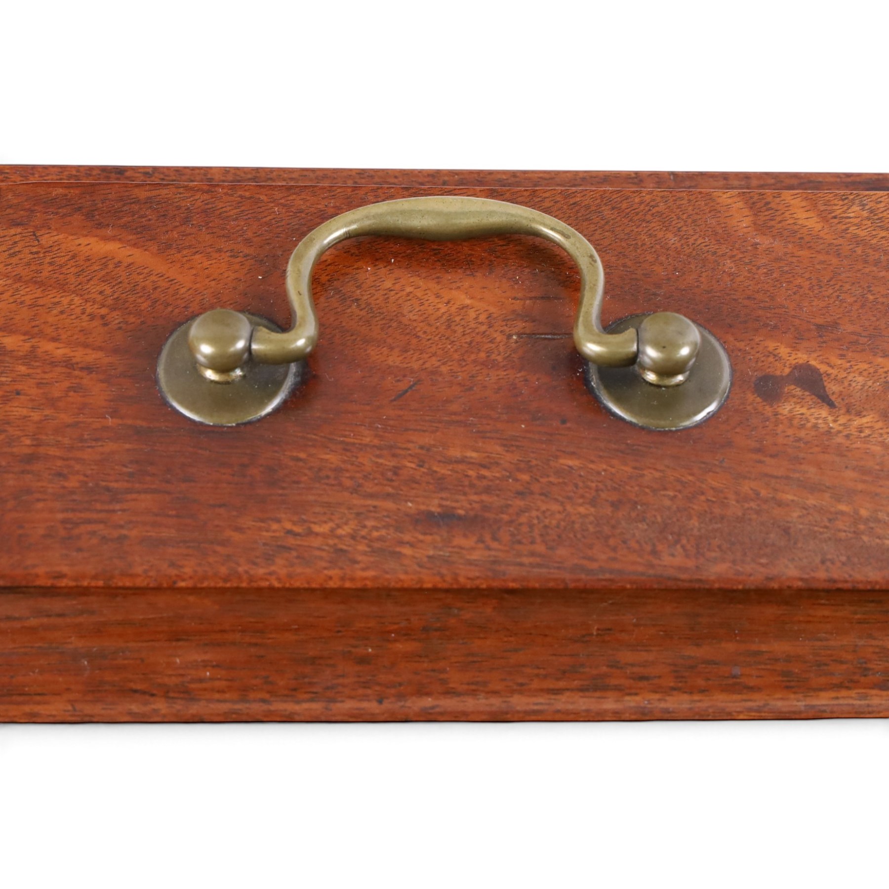 William IV figured mahogany tea caddy enclosing three hinge top lift-out compartments, together with 18th century mahogany tea caddy and circular mahogany coaster, William IV H15cm