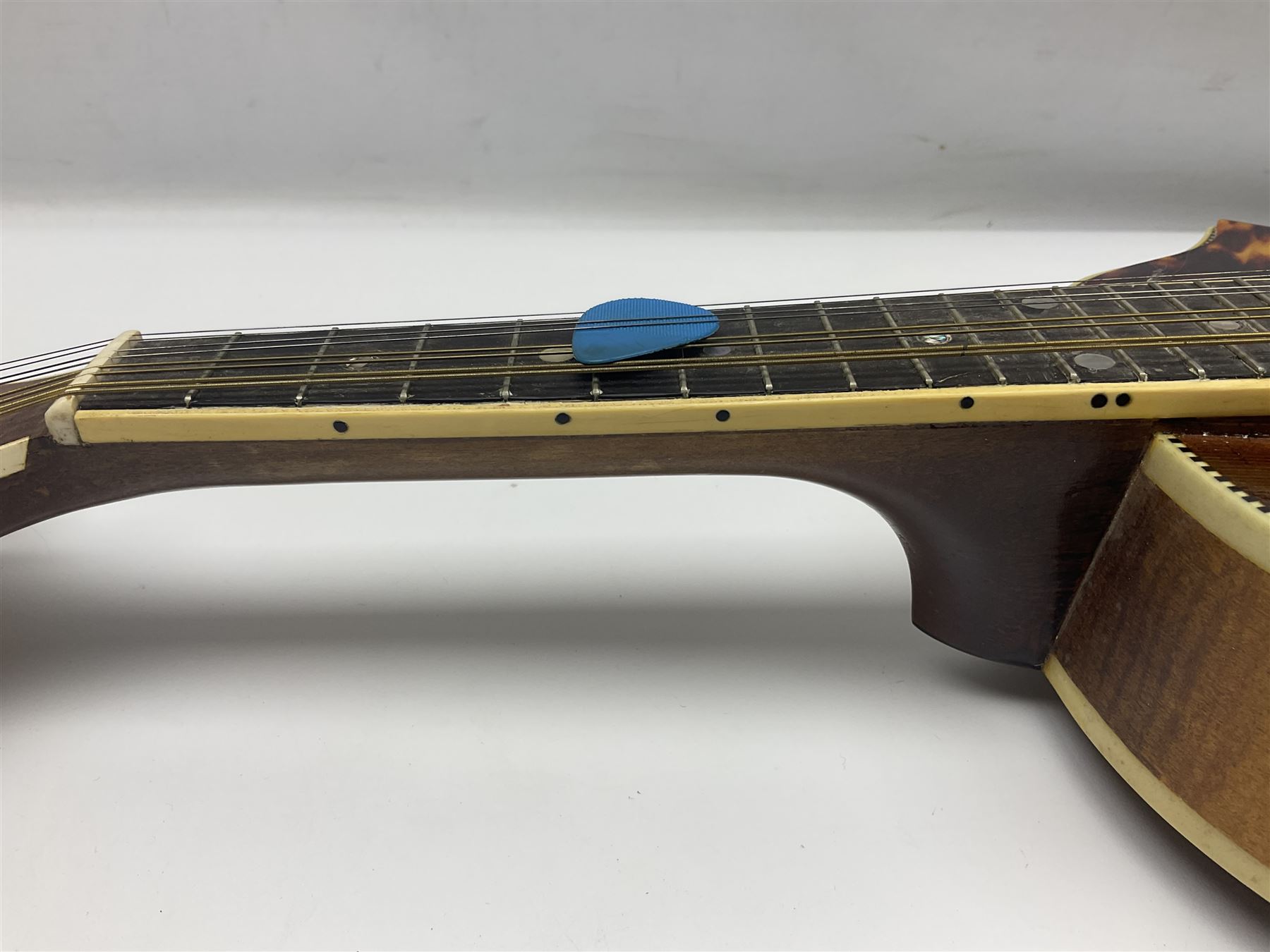 F-hole eight-string mandolin with one-piece maple back and ribs and spruce top L70cm