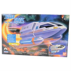 Three Bandai Playmates Star Trek playsets, comprising Transporter collector's edition no. 152714, Starship Enterprise collector's edition no. and Shuttlecraft Goddard collector's edition no. 256772, both boxed