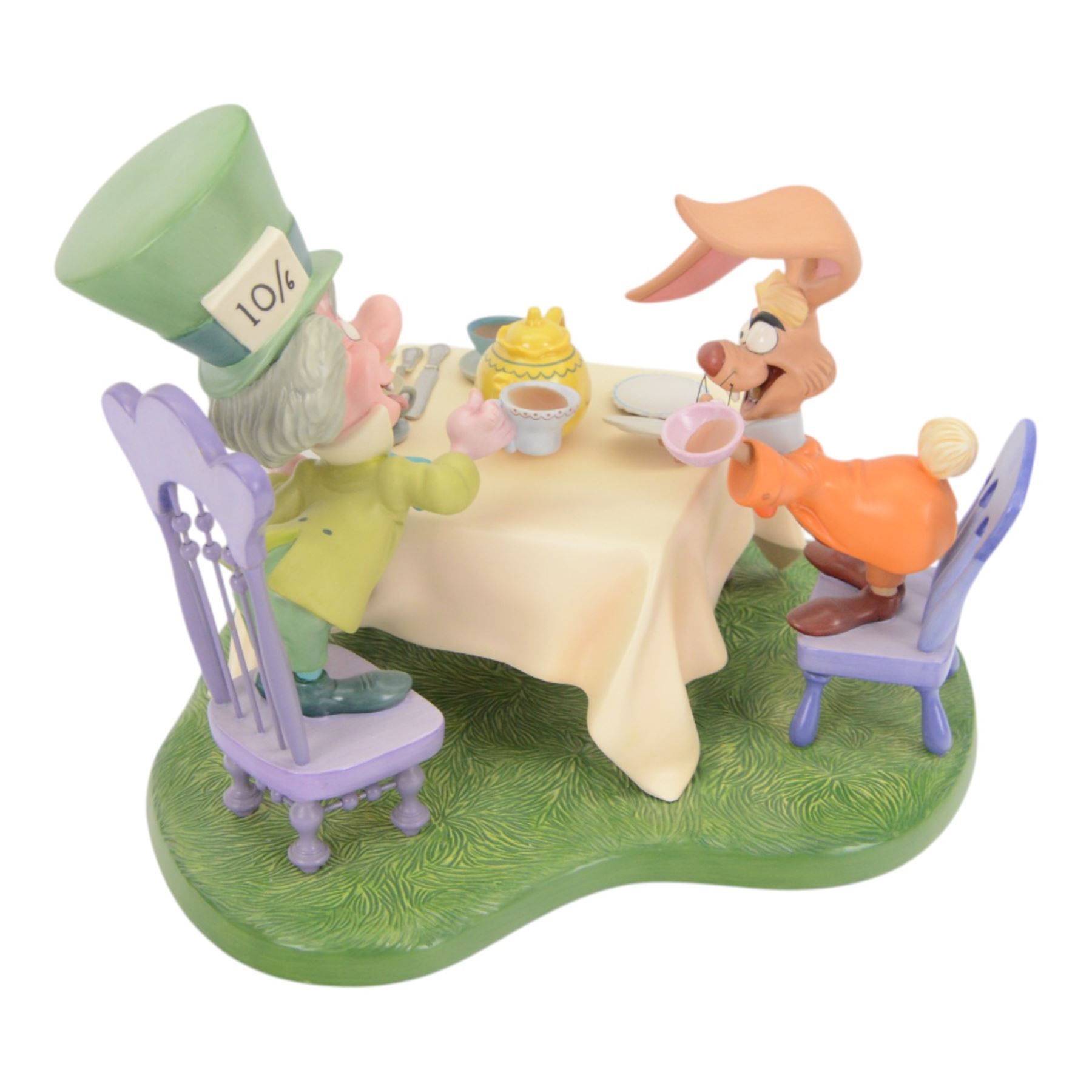 Disney Classics Collection Alice in Wonderland figures, comprising Let the Game Begin and A Very Merry Unbirthday, both boxed with certificates of authenticity