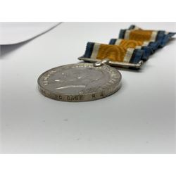 WW2 German Luftwaffe Mess cutlery comprising table spoon and fork, each with H.M.Z.38 mark; WW1 British War Medal awarded to L-13858 Gnr. J. McCabe R.A.; and small quantity of military badges, rank pips etc