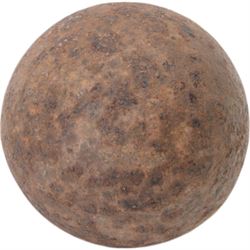 French Napoleonic cannon ball from Waterloo, D9cm 