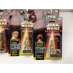 Star Wars - twenty-four Star Wars Episode One figures in card backed packaging; Collections 1, 2 and 3 with Electronic Commtalk reader for each figure's commtalk chip.
