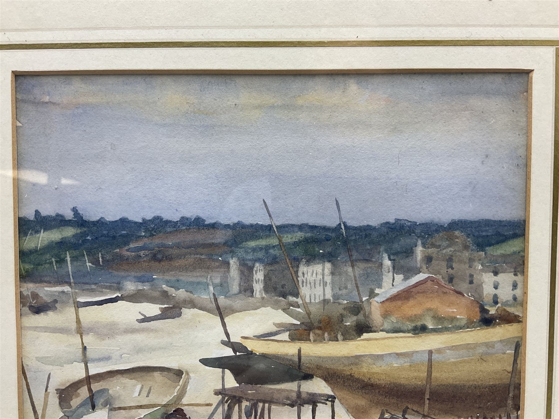 Thomas Cooper Gotch (Newlyn School 1854-1931): 'The Beach at Newlyn Cornwall', watercolour unsigned, titled verso 23cm x 18cm
Provenance: with The Fine Art Society, exh.March 1984 No.11636, label verso