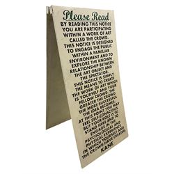 Kane Cunningham (British 1961-): 'The Crowd', painted wooden A-frame 122cm x 61cm