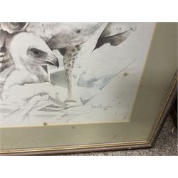 After Joan Beuche (South African 20th century) Eagles, set of six coloured prints (6)