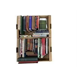 Collection of Military and Naval books, to include The Gas Attach of the New York Division 1917-1918, Dress Regulations 1900, The War 1914, Fifty-two Stories of The British Navy, etc in two boxes   