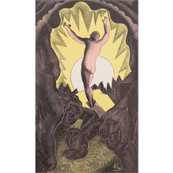 Blair Hughes-Stanton (British 1902-1981): Alone, wood engraving signed with initials in th...