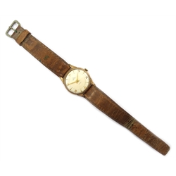  Smith's De Luxe 9ct gold wristwatch hallmarked in original leather case  