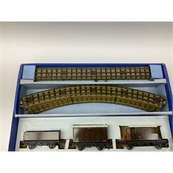 Hornby Dublo - three-rail EDG7 Tank Goods Train set with Southern Railway 0-6-2 tank locomotive in unlined malachite green livery No.2594, two wagons and guards van, quantity of straight and curved  track and controller with tested ticket, boxed with small label to lid.