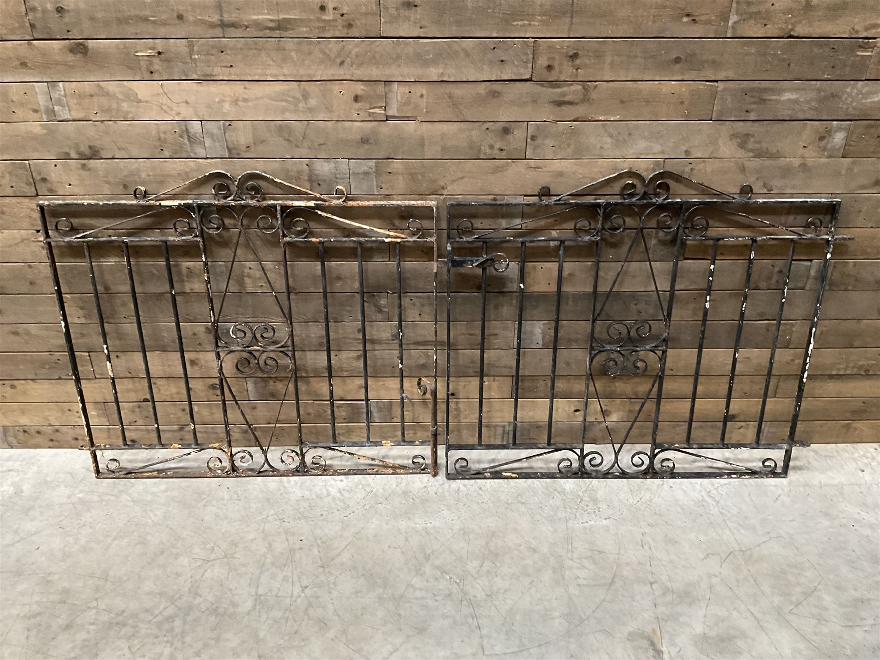 Pair of wrought iron garden gates