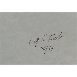 Anne Isabella Brooke (British 1916-2002): Female Nude Life Study's, one pencil the other pen and ink signed, dated '77 and '94 max 49cm x 36cm (2)
Notes: painter and teacher born at South Crosland, Yorkshire principally known for her landscape oils. She attended Chelsea School of Art 1937-39, Huddersfield School of Art 1939-41 and London University. Lived in Harrogate