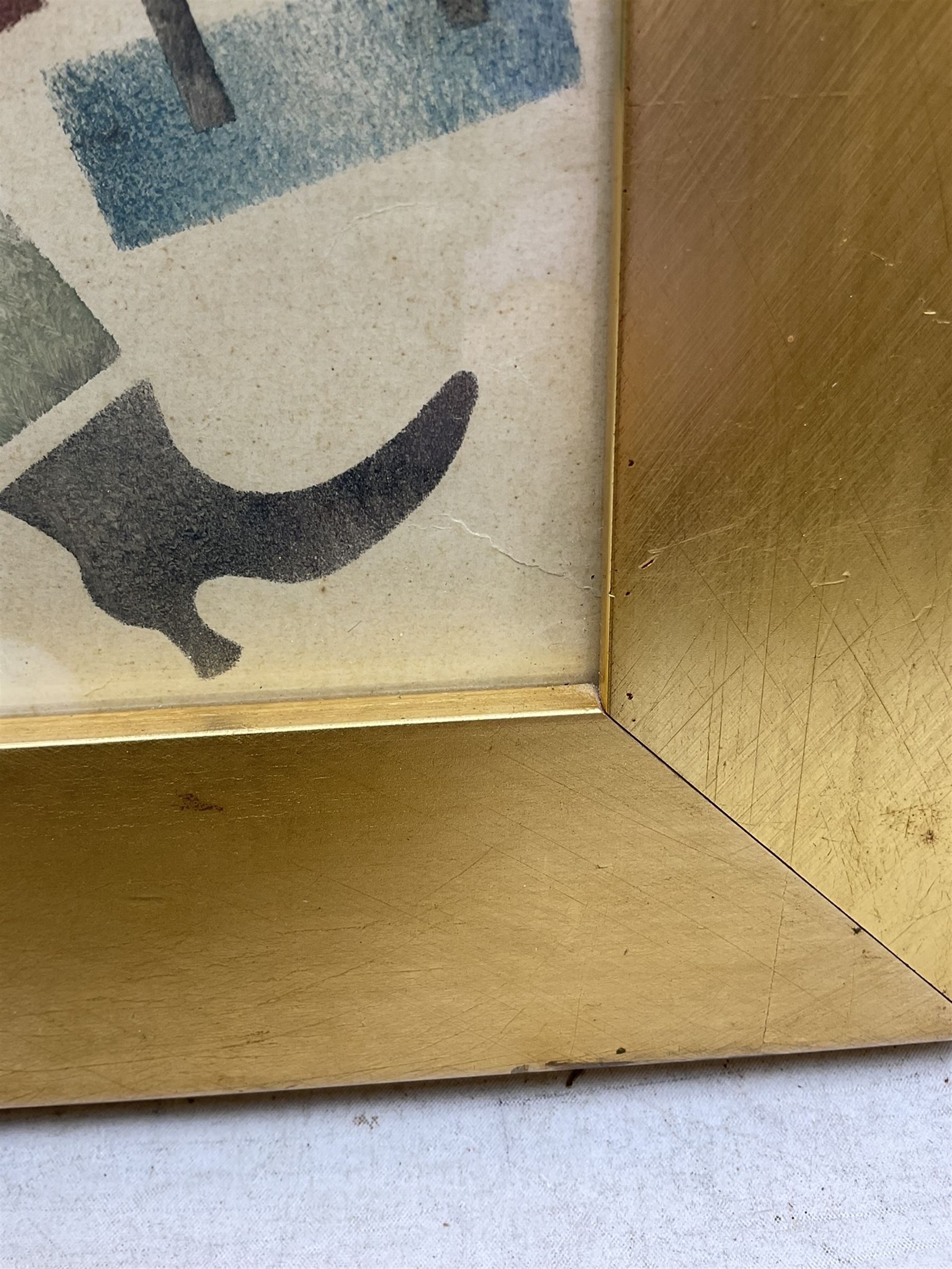 Vladimir Vasilyevich Lebedev (Russian 1891-1967): Walking Lady, lithograph 20cm x 28cm