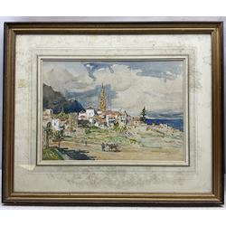 Rowland Henry Hill (Staithes Group 1873-1952): 'Realejo Alto - Tenerife', watercolour signed and dated 1938, 26cm x 36cm 
Provenance: private collection, purchased David Duggleby Ltd Whitby 14th September 2004 Lot 98