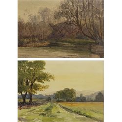 Frances Watson Sunderland (British 1866-1949): Yorkshire Landscapes, two watercolours signed and dated 1923 and 1924, 27cm x 38cm (2)