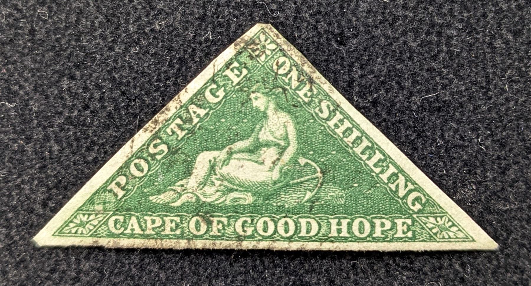 Cape of Good Hope triangle stamps, comprising six one penny, seven four pence, two six pence and a one shilling , all used, all previously mounted