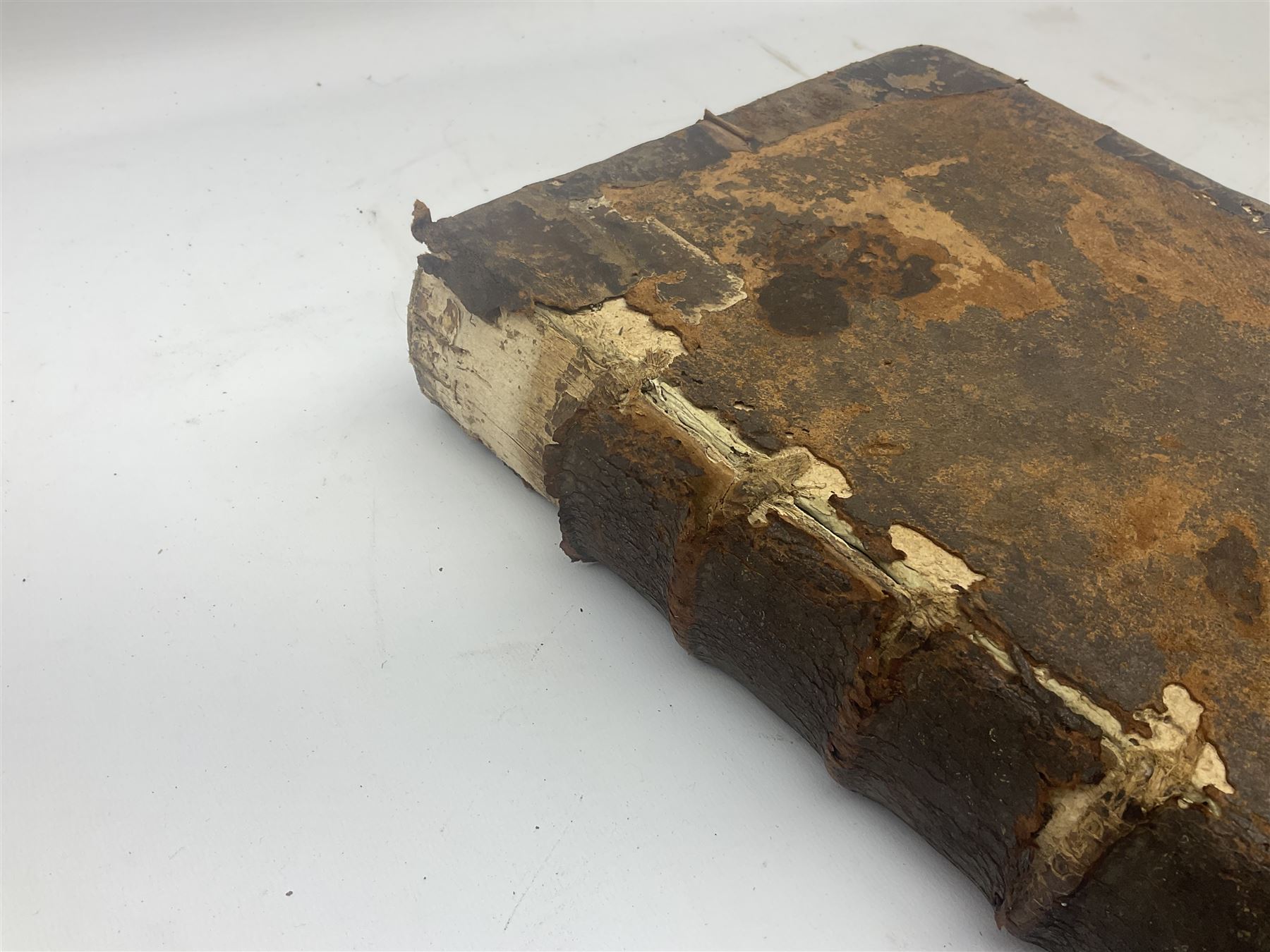 Sancti Gregorii Magni Papae Primi Opera , Sixti V Pont Max Iussu .... 1640 Paris. Two volumes in one with engraved galleon to each title page; R.P. Joan. Stephani Menochij Doctoris Theologi E Societate Jesu .... Editio Novissima .... Tomus Primus. 1683 Lugduni Francisci Comba; and two other similar leather bound folio volumes lacking title pages (4)