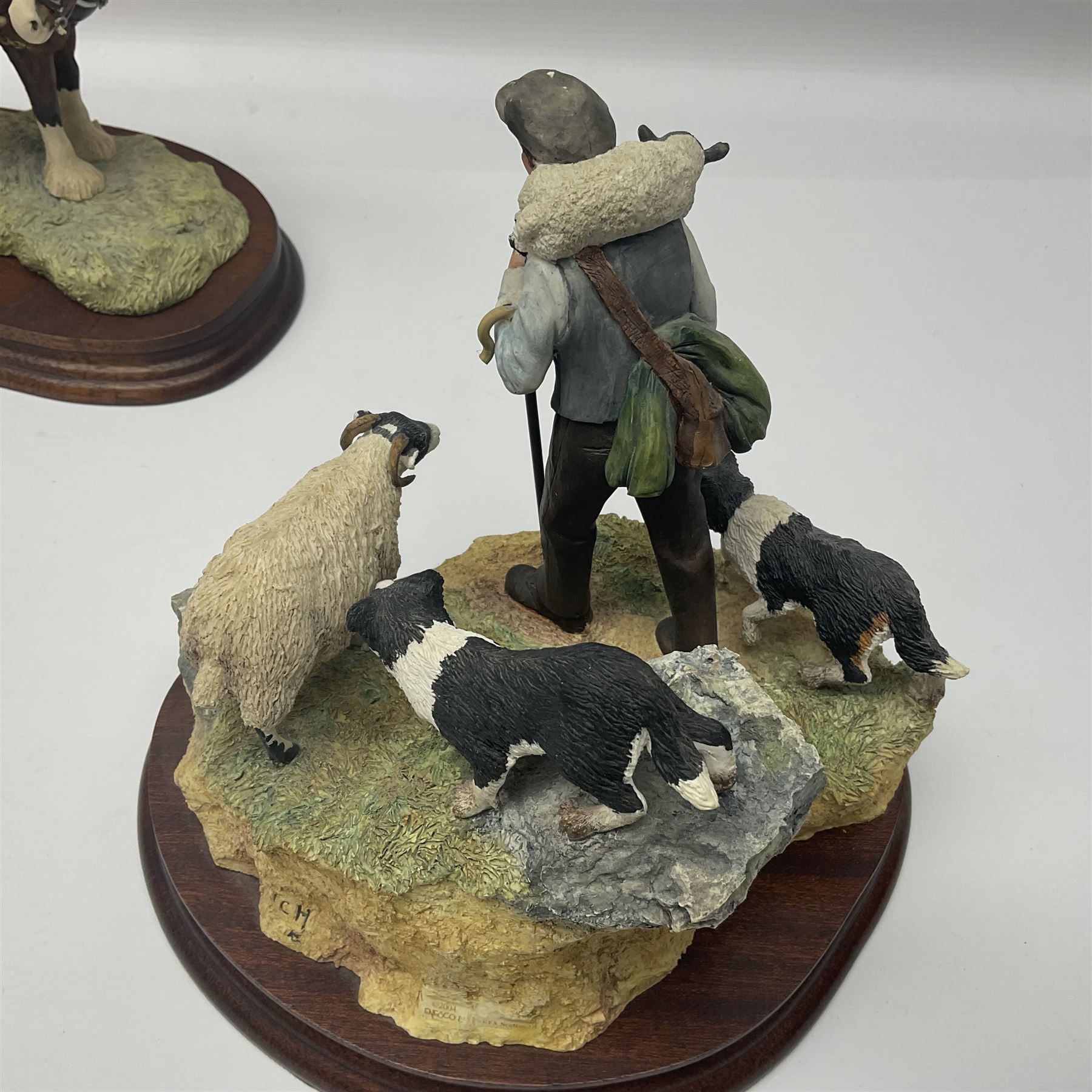 Collection of Border Fine Arts figures, comprising limited edition Supplementary Feeding 943/1750, On The Hill B0877, Run Rabbit Run JH42, James Herriott Studio Collection Venturing Out A22942 and Barn Owlets A25053, two with certificates (6)