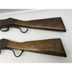 RFD ONLY AS NOT NITRO OR BLACK POWDER PROOFED - two late 19th century Martini Henry .303 carbines in poor condition for spares or repair, no visible numbers (2)