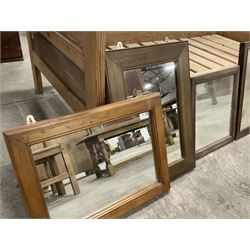 Collection of six wooden framed mirrors - THIS LOT IS TO BE COLLECTED BY APPOINTMENT FROM THE OLD BUFFER DEPOT, MELBOURNE PLACE, SOWERBY, THIRSK, YO7 1QY
