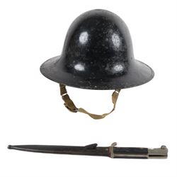 WWII German Third Reich K98 bayonet, with 19cm single edged fullered blade stamped to the ...