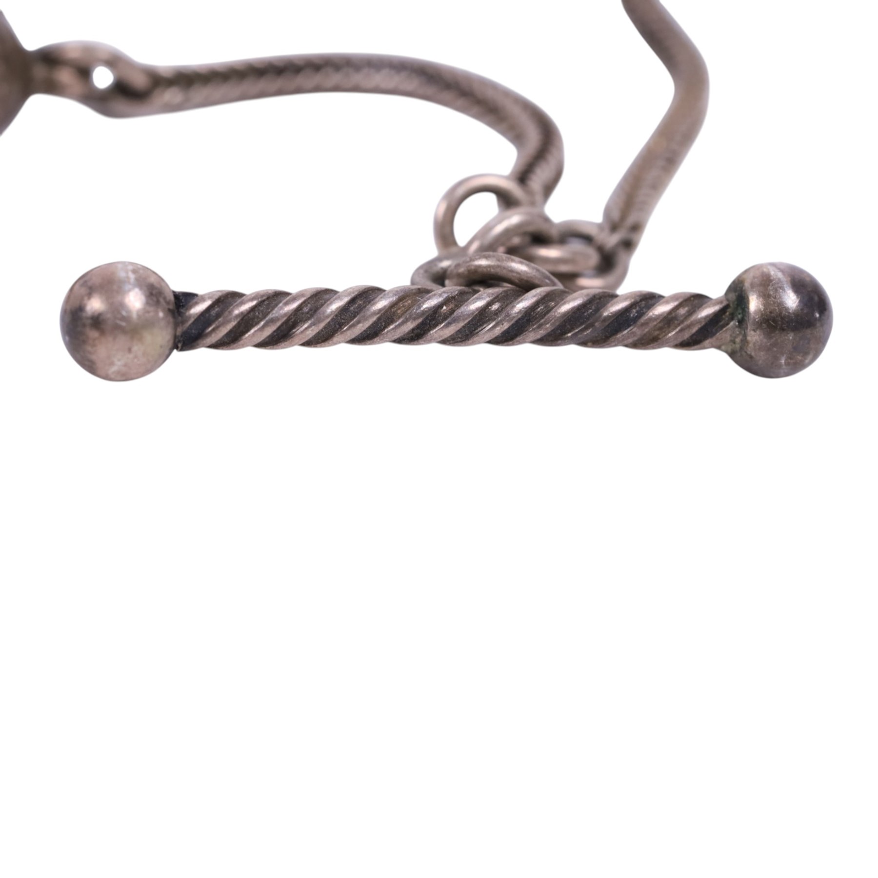 Continental silver ladies fob watch with silvered dial, stamped 800, on Albertina together with a silver cased open faced pocket watch, with silver import marks