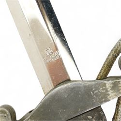 German Third Reich army dagger by Robert Klaas, Solingen with celluloid grip and bullion knot in scabbard