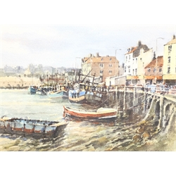 Alan Thorpe (British 20th century): 'Scarborough Harbour & Foreshore', watercolour signed 21cm x 29cm
