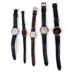 Five ladies wristwatches, including Gucci, Seiko, Timex, Accurist and Citizen examples