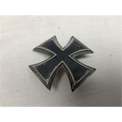 WW1 German Iron Cross 1st Class of slightly convex form; back stamped 800