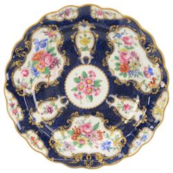 19th century and later cabinet plates, including Royal Worcester, Royal Crown Derby and Coalport examples, all painted with birds and flowers, largest D26cm