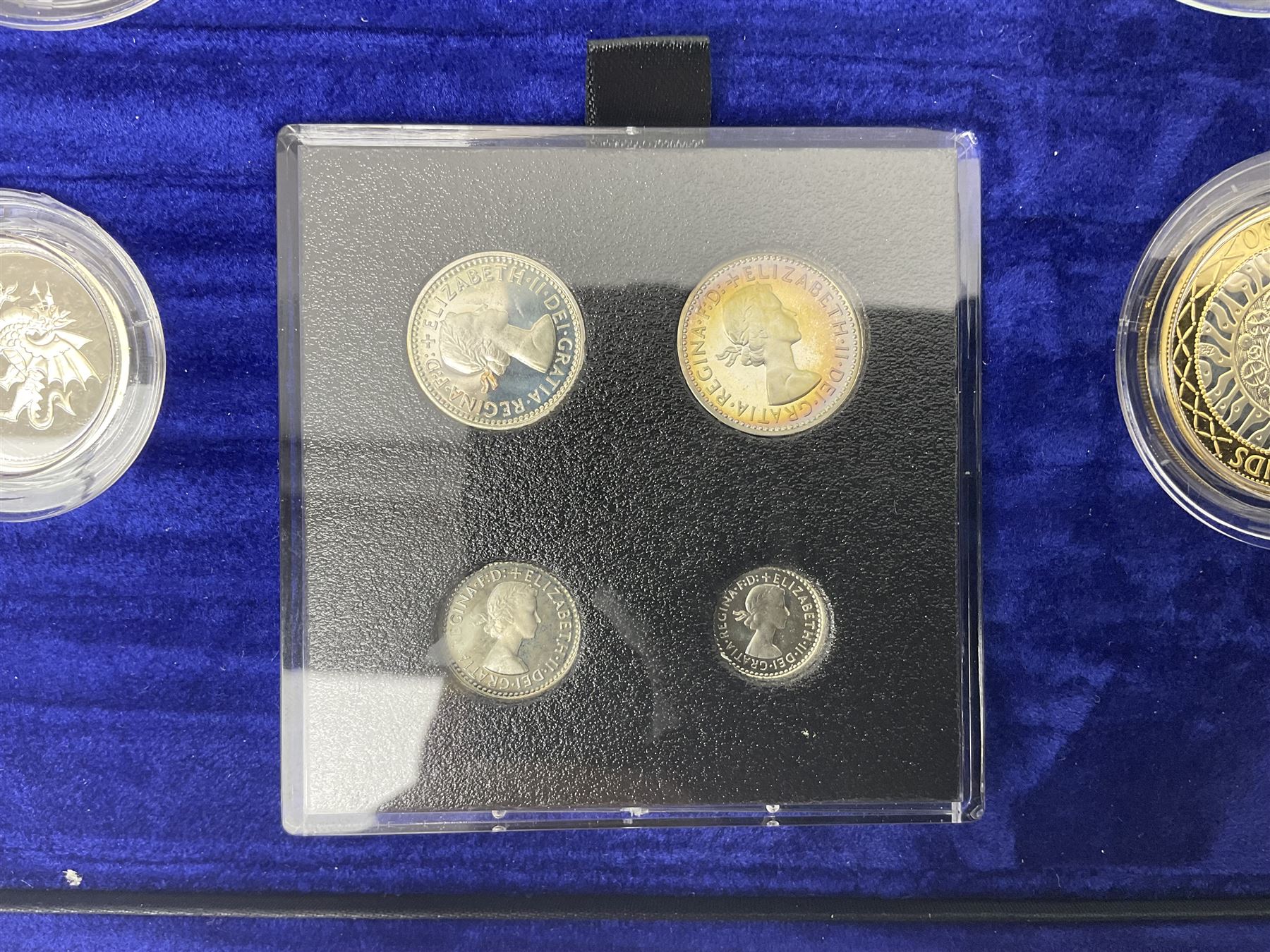The Royal Mint United Kingdom 2000 silver proof Millennium coin collection, including Maundy coins, number 6384, cased with certificate 