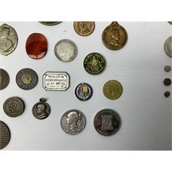 Para-numismatic and miscellaneous items, including enamelled coins, coin weights, model/toy coinage, gaming token, Indian temple tokens etc