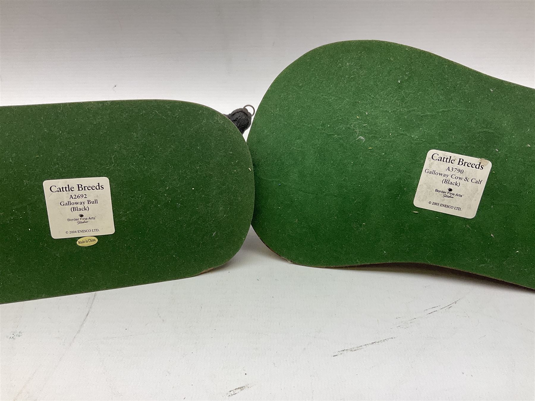 Border Fine Arts figures, to include Galloway Bull, A2692, Galloway Cow & Calf, A3790, Well Warmed, A1454, Found Safe, A0602 etc (7) 