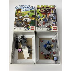Lego System - 5600 Radio Controlled Car, boxed with instructions; and eight various Lego Games comprising Pirate Plank, Monster 4, Frog Rush, UFO Attacks, Lava Dragon, Ramses Return, Ninjago and Shave A Sheep, all boxed with instructions (9)