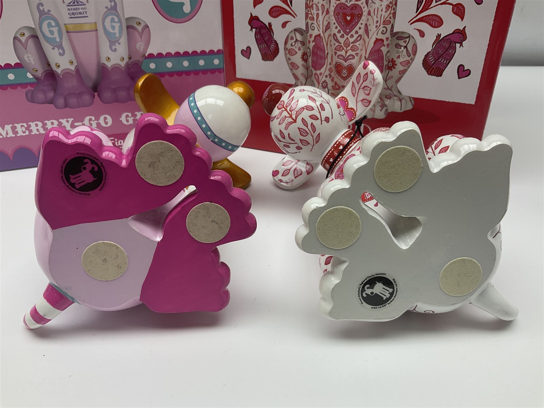 Wallace & Gromit - Gromit Unleashed: two Aardman Animations The Grand Appeal 'Gromit Unleashed' figures comprising Cupid and Merry-Go Gromit, both with boxes