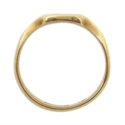 9ct gold signet ring engraved withing 'with everlasting love Lorna', Chester 1930