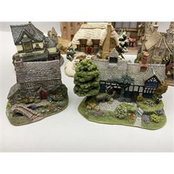 Ten Lilliput Lanes, to include Sleigh Bells, Short Back and Sides, Crook Hall Gardens, Loch Ness Lodge, Le Petit, etc, nine with original boxes  (10)