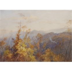 John Spence Ingall (Staithes Group 1850-1936): Treetops in Autumn, watercolour signed 27cm x 39cm