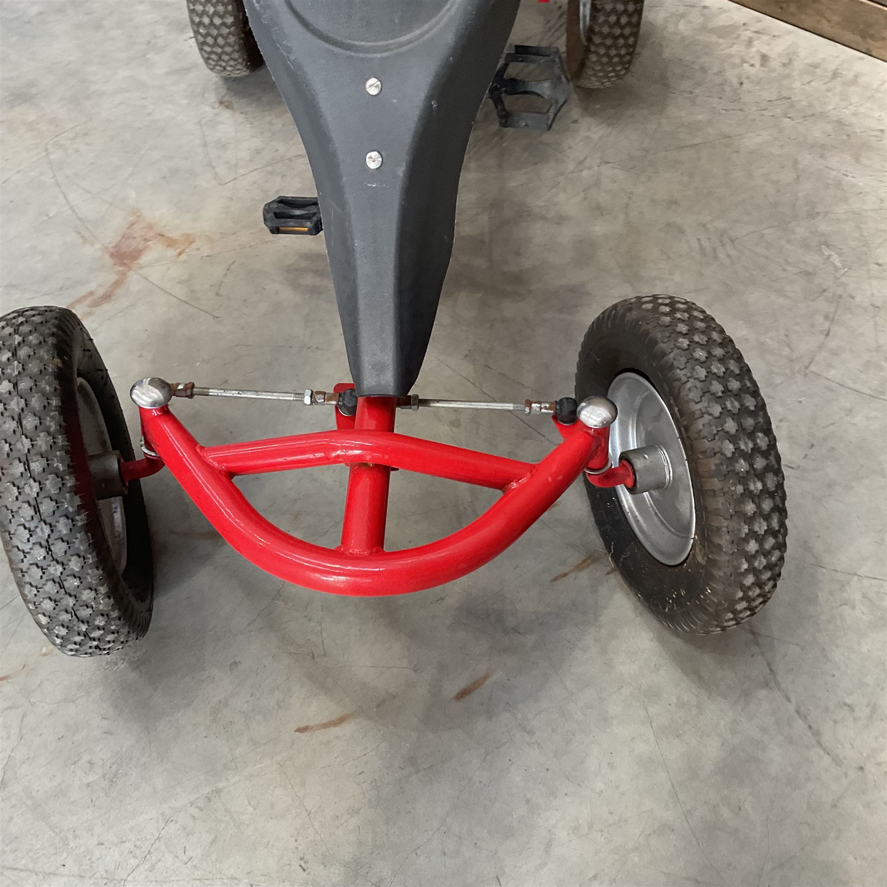 Tectake Kart two-seater red-go kart with brake
