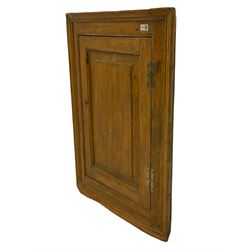 19th century stripped pine corner cupboard
