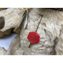 Four modern limited edition teddy bears - two by Russ Berrie, 'Hanley' H56cm and 'Barrymore'; Hermann with growler mechanism; and Northumberland Bearcraft 'Seaton' No.24/50 (4)